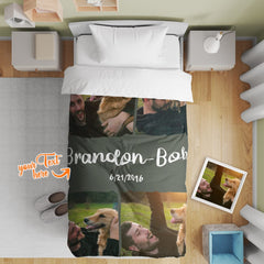 Personalised Photo Collage Duvet Cover | Custom Bedding Set & Unique Gift
