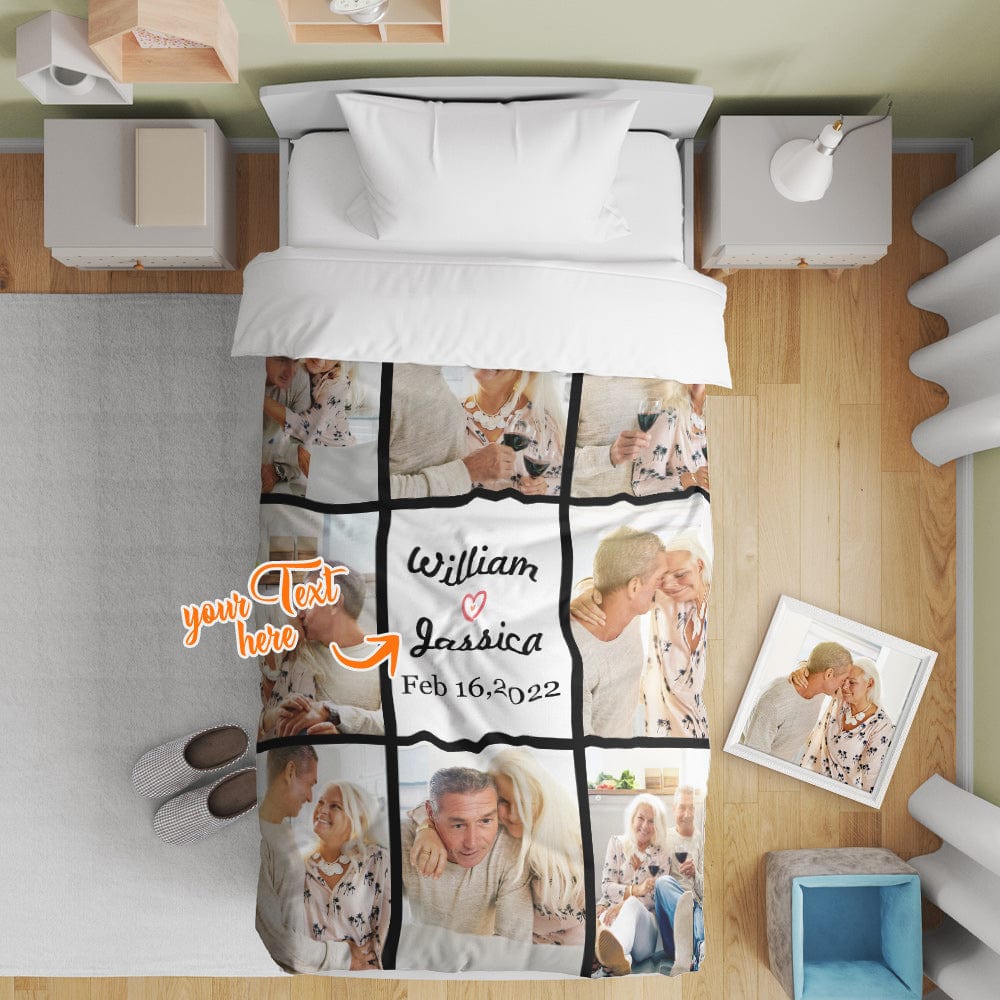 Personalised Photo Collage Duvet Cover | Custom Bedding Set & Unique Gift