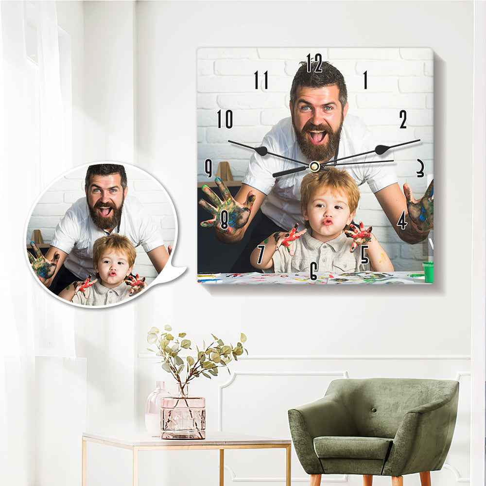 Custom Square Photo Wall Clock