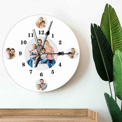 Custom Photo Clock Personalized Wall Clock with Multiple Photos