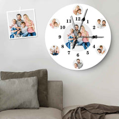 Custom Photo Clock Personalized Wall Clock with Multiple Photos
