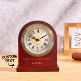 Custom Engraved Clock Vintage Home Commemorate Wood Gifts