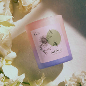 Personalized Hexagon Month Flower Scented Candle for Wedding Decor