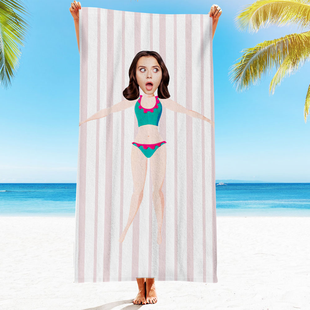 Personalised Photo Towel Gift - Custom Engraved Towel for Boyfriend or Girlfriend