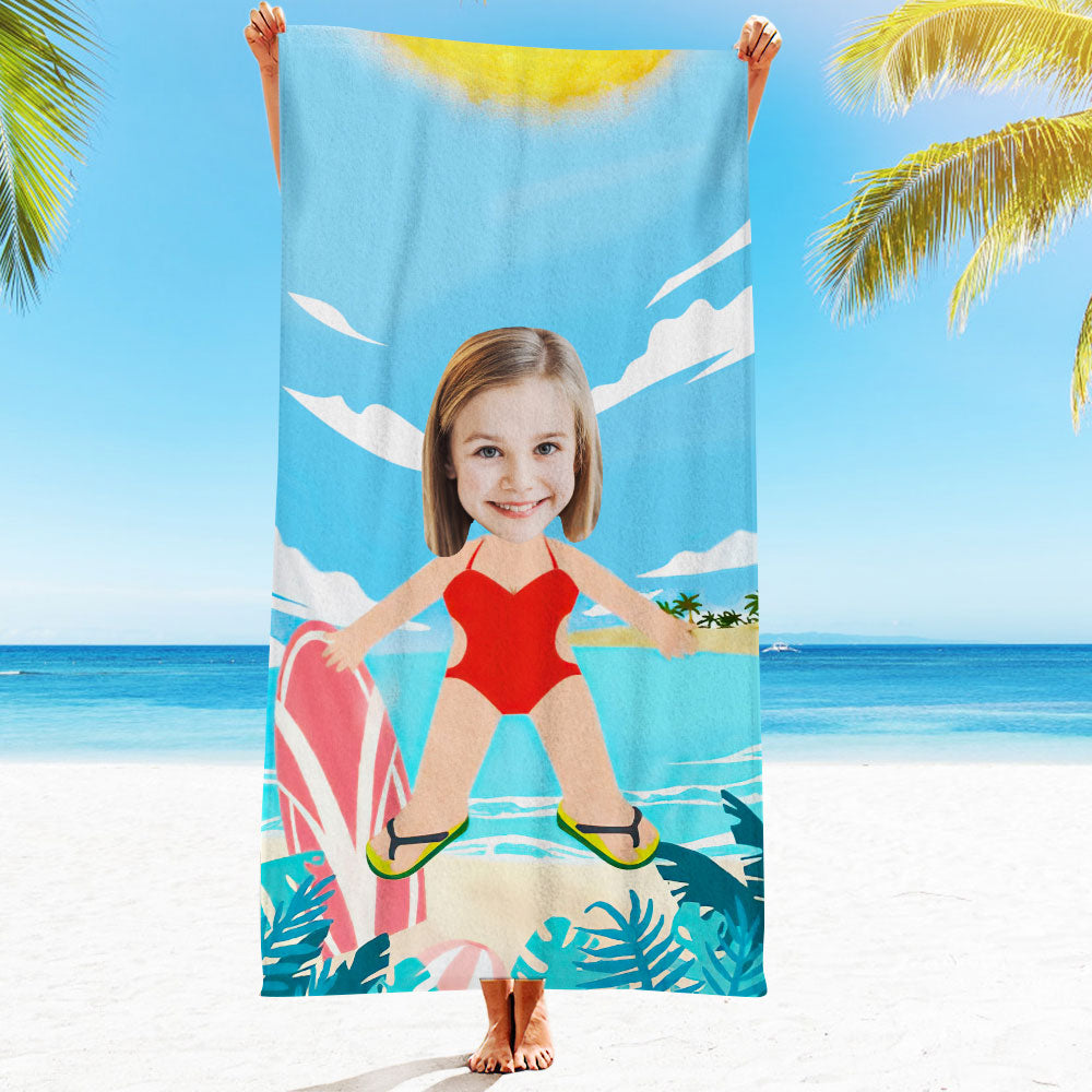 Personalised Photo Towel Gift - Custom Engraved Towel for Boyfriend or Girlfriend