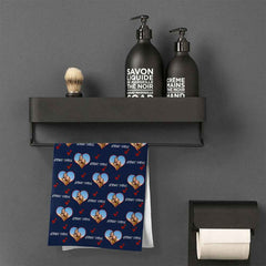Customized Heart Photo Towel Custom Love You Couple Towel