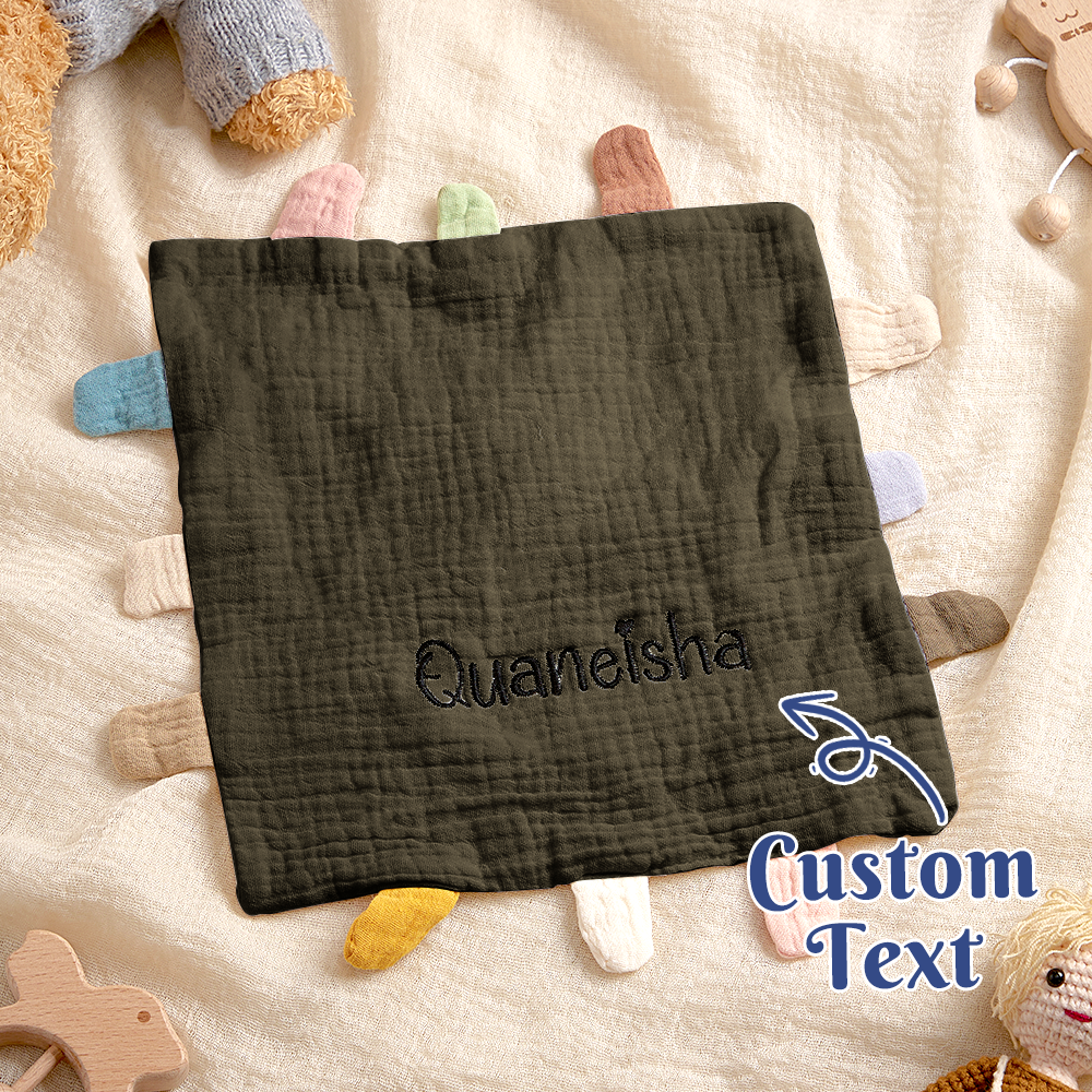 Gift-ready personalised baby lovey with embroidered name – thoughtful newborn keepsake and baby shower present