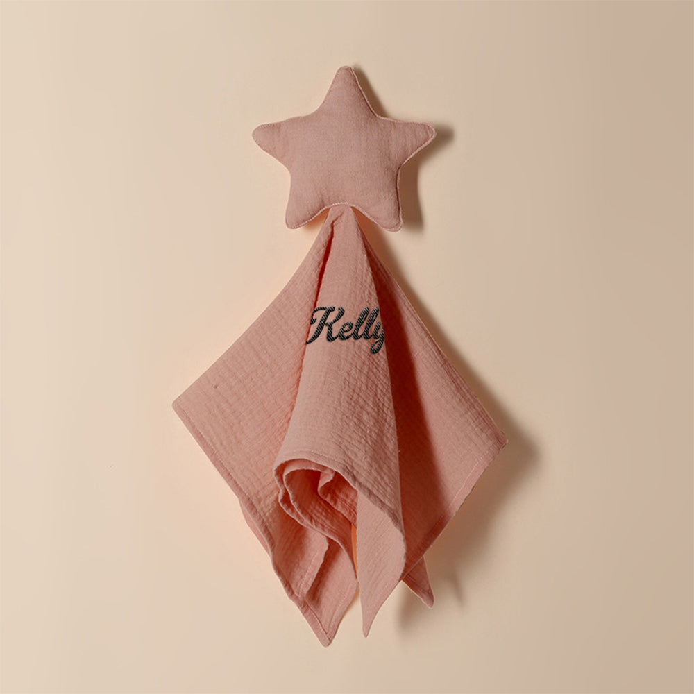 Side view of personalised baby towel highlighting thickness and soft cotton weave, perfect for delicate newborn skin