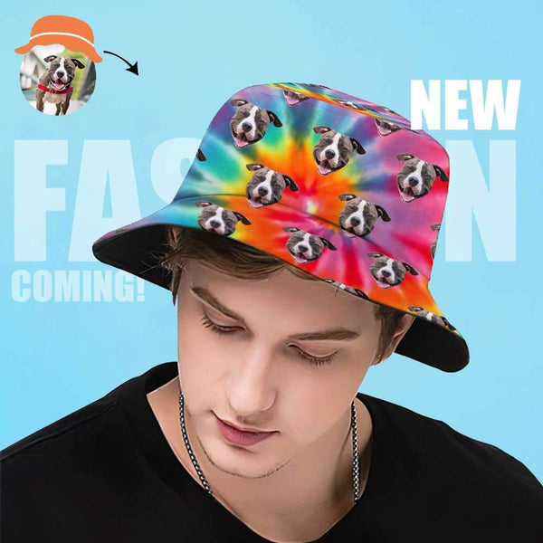 Side view of personalised unisex bucket hat — foldable, breathable summer cap with structured crown and flattering fit