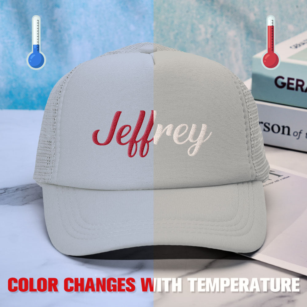 Packaged customised puff print trucker hat ready for dispatch after quality inspection — an excellent personalised graduation gift