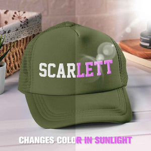 Custom Puff Print Trucker Hat Personalized Name Light-changing Foam Trucker Caps Back to School Gift