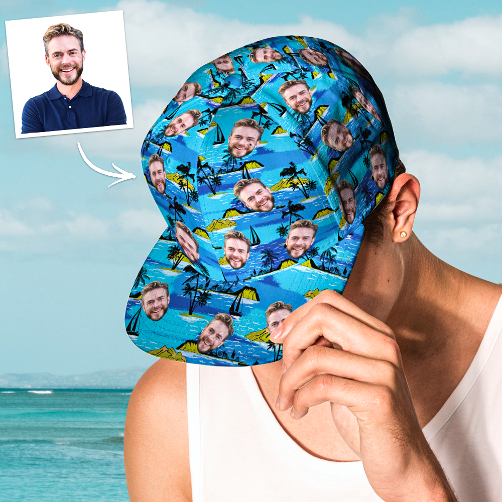 Interior view of personalised face cap showing soft lining and quality finish on 220g polyester for everyday wear