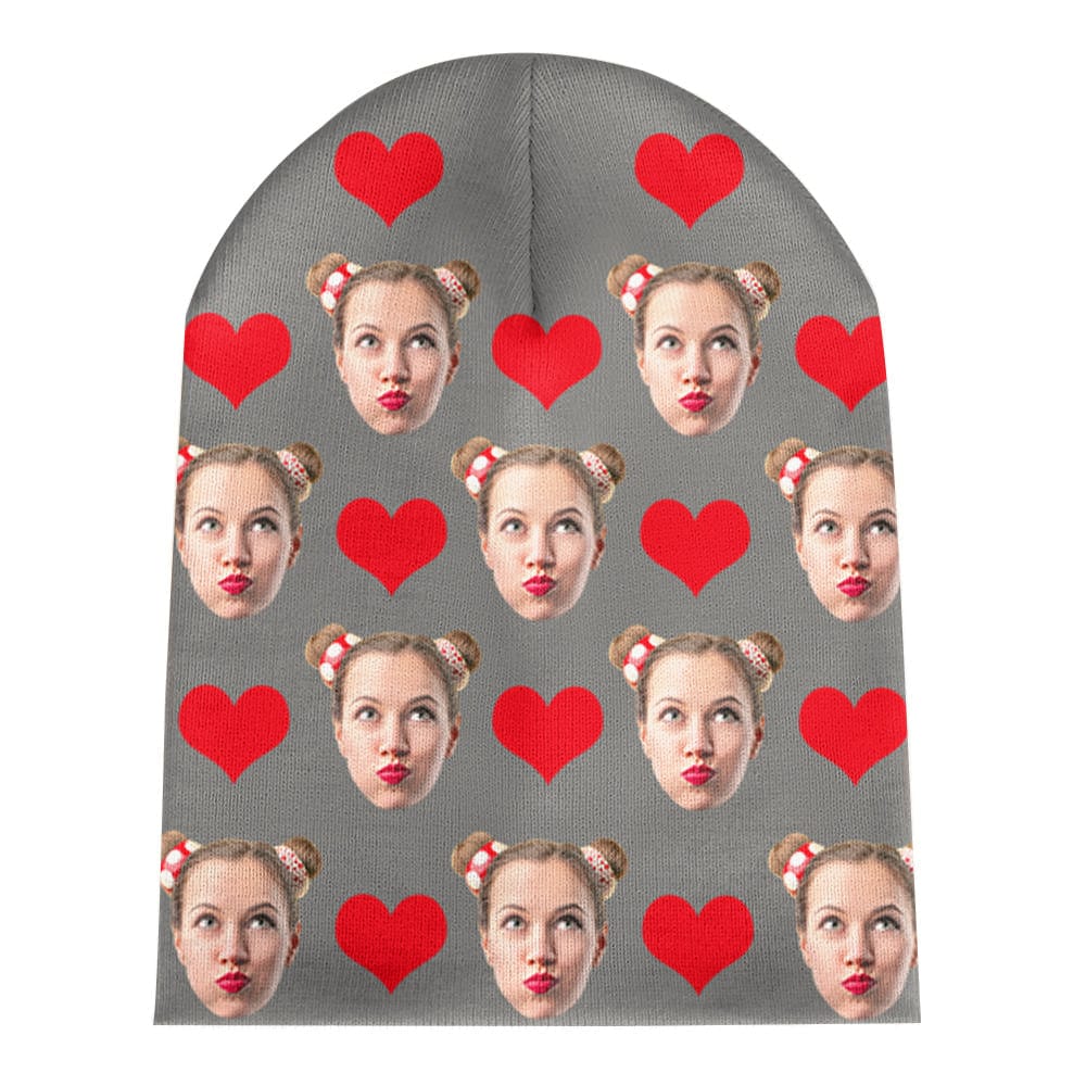 Side view of personalised beanie C demonstrating ear coverage and snug fit — ideal for skiing and winter sports