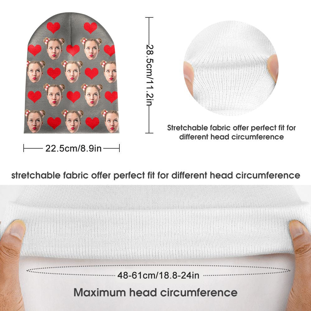 Folded personalised beanie C highlighting knit softness and neat stitching — thoughtful personalised gift
