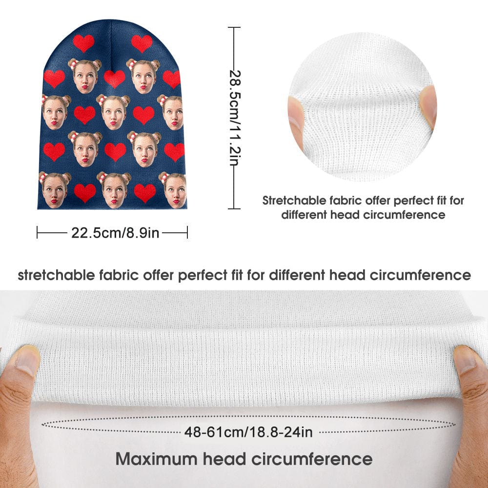 Folded personalised beanie E highlighting soft texture and durable knit — excellent personalised gift for loved ones