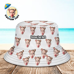 Personalised Photo Summer Bucket Hat | Customisable Sun Hat UK