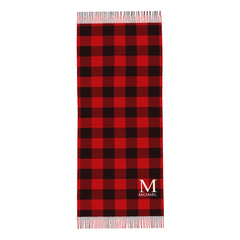 Personalised Initial Name Fringe Scarf - Custom Winter & Autumn Wrap