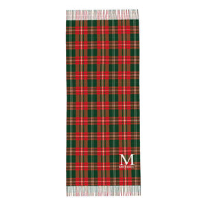 Custom Initial Name Fringe Scarf Persoalized Winter Scarves