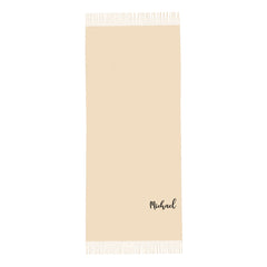 Personalised Winter Scarf with Custom Name | Unisex Faux Cashmere Scarf