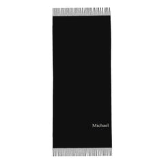 Personalised Winter Scarf with Custom Name | Unisex Faux Cashmere Scarf