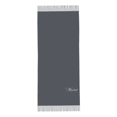 Personalised Winter Scarf with Custom Name | Unisex Faux Cashmere Scarf