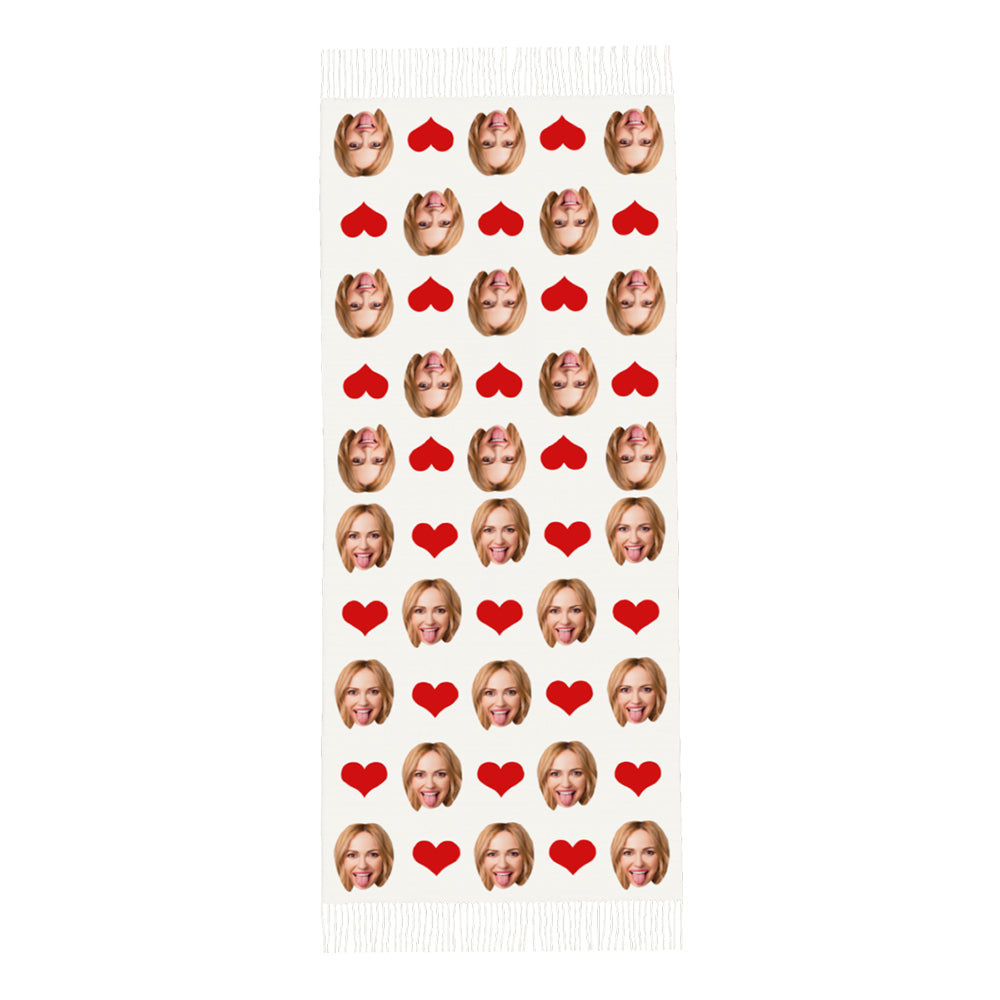 Personalised Photo Scarf - Custom Face Imitation Cashmere Ladies Scarves
