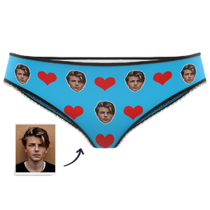 Valentine's Day Gift Heart - Custom Face Panties Underwear