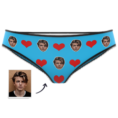 Valentine's Day Gift Heart - Custom Face Panties Underwear