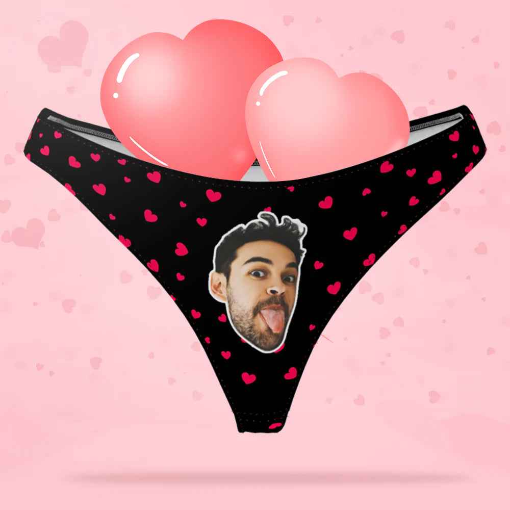 Sweet Heart - Women's Popular Custom Face Thong Pantie Underwear