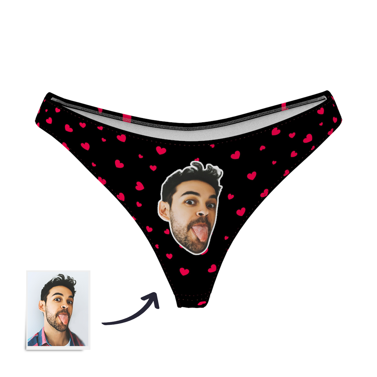 Custom Face Thong Panties | Personalised Women's Underwear
