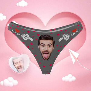LOVER - WOMEN'S CUSTOM FACE THONG PANTIE UNDERWEAR