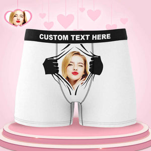 MEN'S FACE ON TEARING CUSTOM BOXER SHORTS