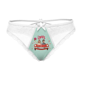 Custom Wedding Face Underwear Custom Lace Thong Wedding Gifts