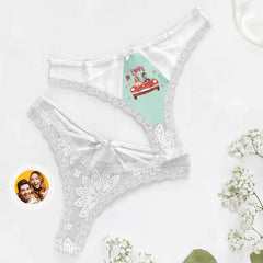 Custom Wedding Face Underwear Custom Lace Thong Wedding Gifts