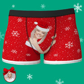 Custom Photo Christmas Boxer Shorts for Men | Personalised Underwear