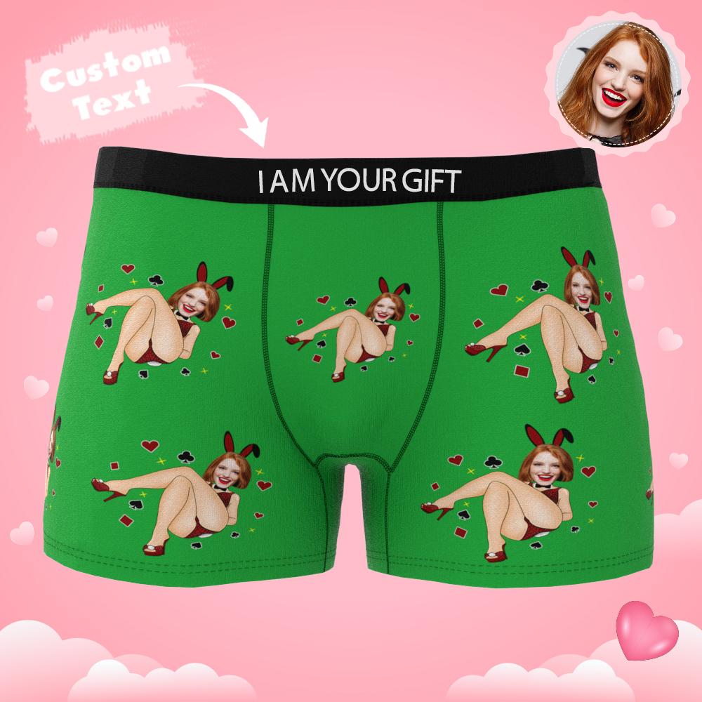 Personalised Photo Boxer variant in black — finished novelty underwear with expertly cut face print and AR view feature