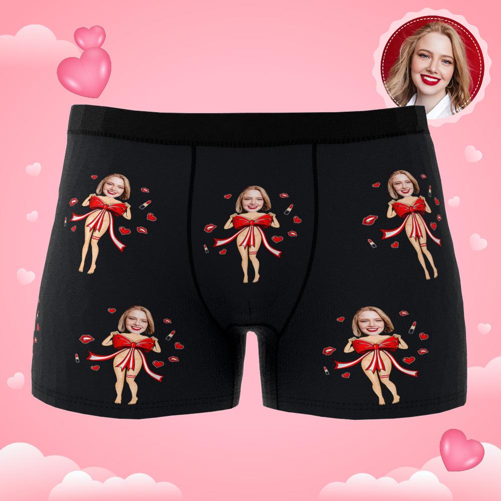 Detail shot of soft elastic waistband and fabric on personalised photo boxers — comfortable custom underwear