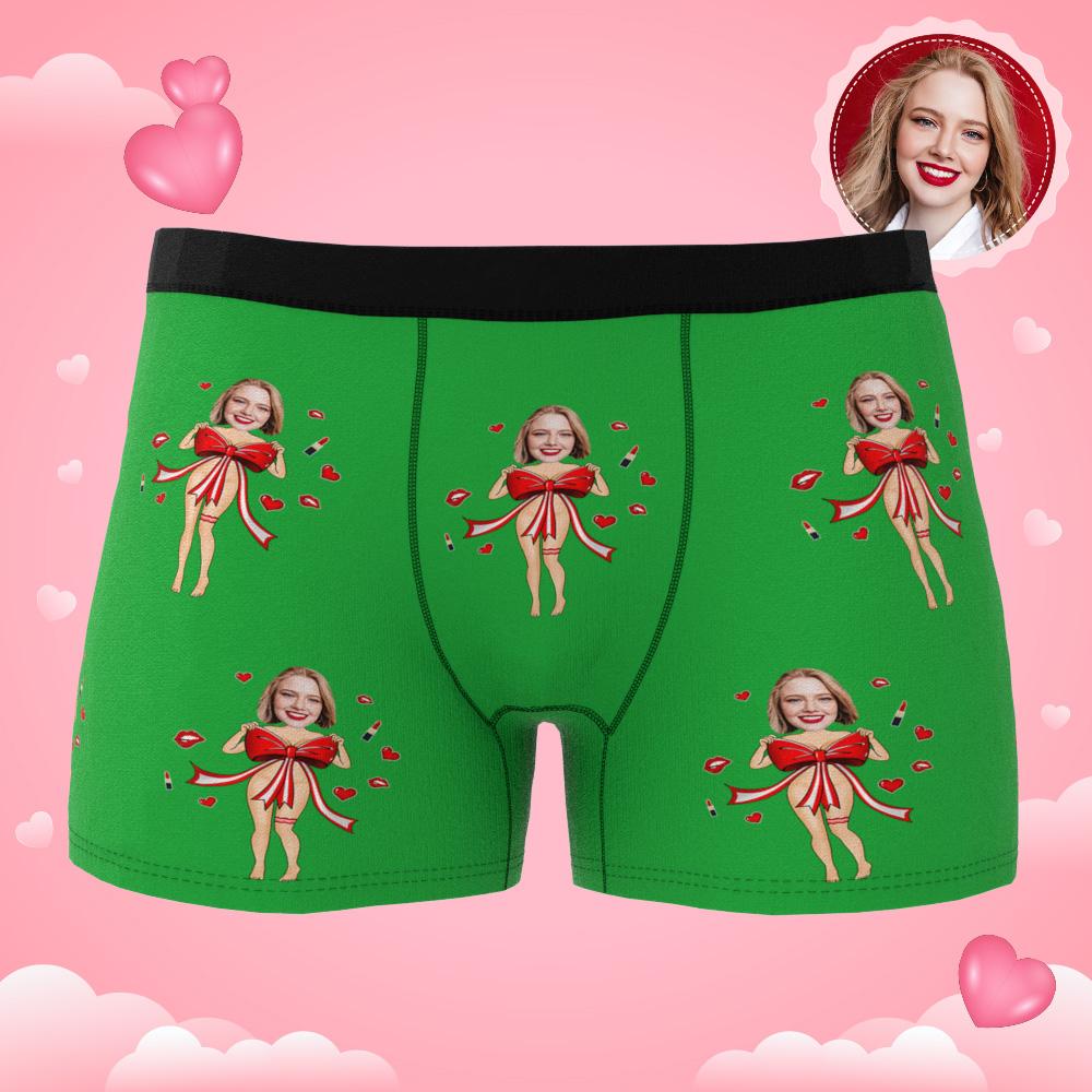 Graphic demonstrating how to scan the personalised boxers to view AR animation of the custom face on your device