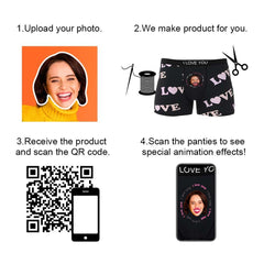 Custom Photo Boxer Shorts with AR Effect | Personalised Men's Underwear Gift