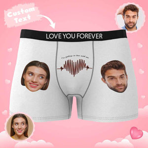 Custom Photo Boxer Electrocardiogram Underwear Men's Underwear Gift For Boyfriend AR View