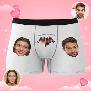 Custom Photo Boxer Electrocardiogram Underwear Men's Underwear Gift For Boyfriend AR View
