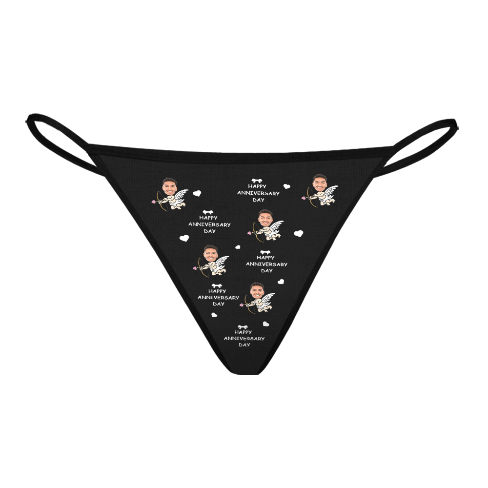 Personalised Valentine's Day Thong | Custom Underwear Gift For Her