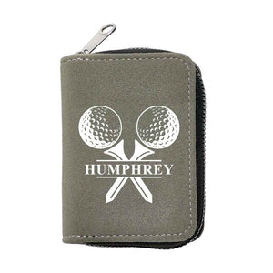 Personalized Leather Golf Wallet with 18 Card Slots Card Holder Wallet Gift for Men
