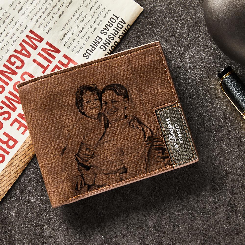 Personalised engraved wallets with premium packaging — soft and genuine leather options ready for gifting