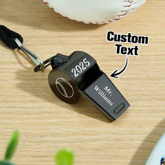 Custom Text Pattern Whistle Gift for Coach Personalized Gift for P.E. Teacher Back to School Gift