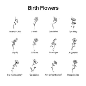 Personalized Birth Flower Jewelry Box Custom Jewelry Organizer Storage Gift for Her