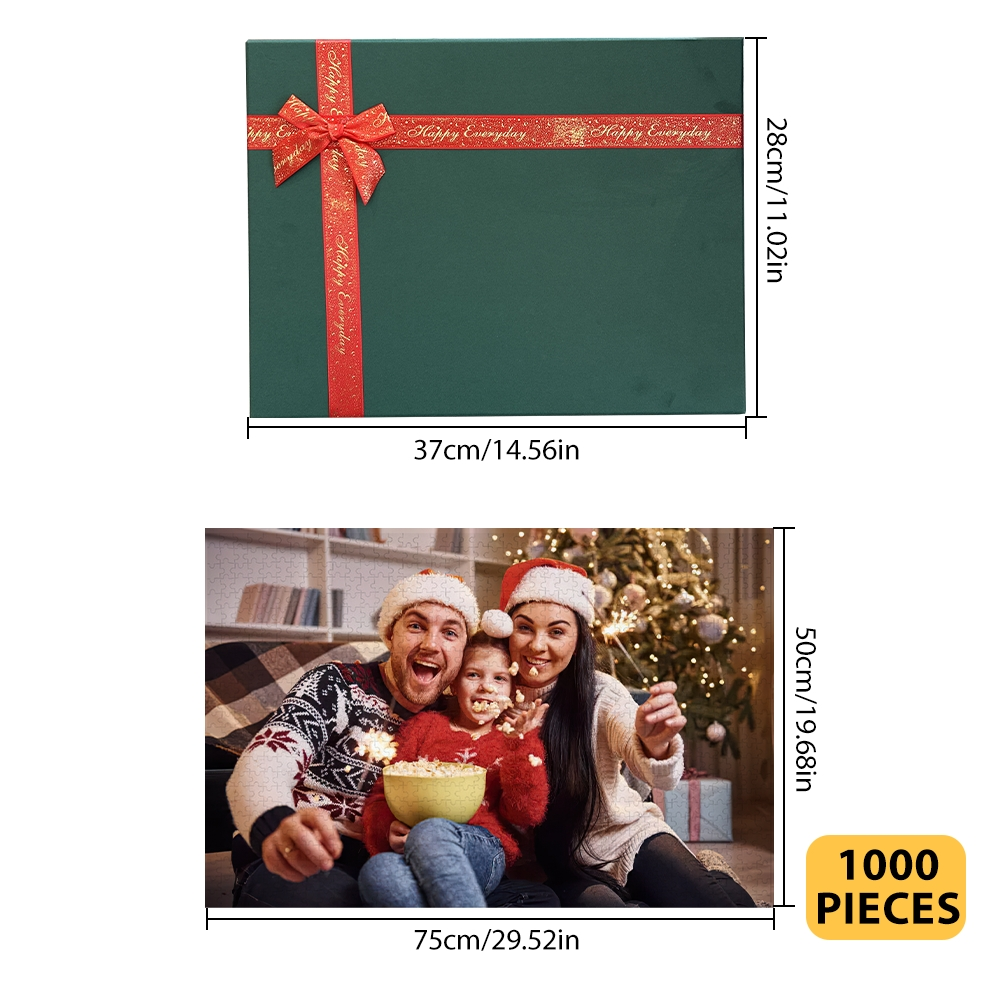 Step-by-step assembly showing mini puzzles 1–24 — custom Advent calendar jigsaw puzzle for kids, teens and adults