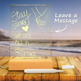 Handwriting Night Light Acrylic Message Board with Pen - Personalised LED Desk Lamp