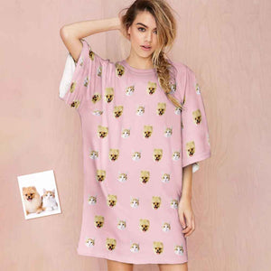Custom Photo Face Nightdress Cute Pet Creative Home Gifts
