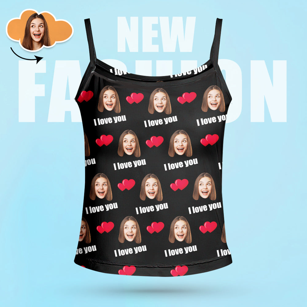 Custom Sleepwear Set with Face Photo duo – two-piece personalised pyjamas shown together with vivid HD face printing